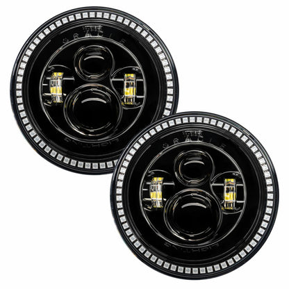 Oracle 7in High Powered LED Headlights - Black Bezel - ColorSHIFT - BC1 - B2B Diesel & Gas Service
