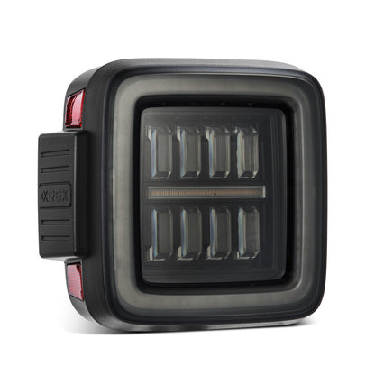 AlphaRex 18-23 Jeep Wrangler JL NOVA Prismatic LED Taillights Alpha-Black - B2B Diesel & Gas Service