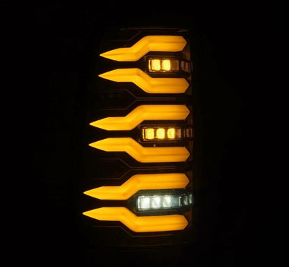 AlphaRex 99-06 Chevrolet Silverado Sierra LUXX-Series LED Tail Lights Alpha-Black - B2B Diesel & Gas Service