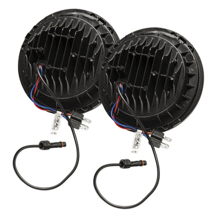 Oracle 7in High Powered LED Headlights - Black Bezel - Dynamic - Dynamic - B2B Diesel & Gas Service