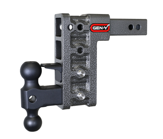MEGA-DUTY 2" Shank 7.5" Drop 1.5K TW 10K Hitch with Dual-Ball & Pintle Lock GH-324 - B2B Diesel and Gas Service