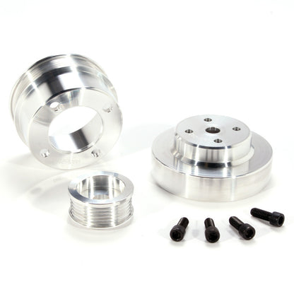 BBK 86-93 Mustang 5.0 Underdrive Pulley Kit - Lightweight CNC Billet Aluminum (3pc) - B2B Diesel & Gas Service