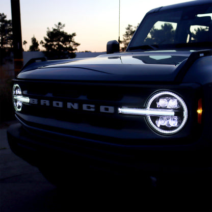 AlphaRex 21-23 Ford Bronco NOVA LED Projector Headlights Black - B2B Diesel & Gas Service