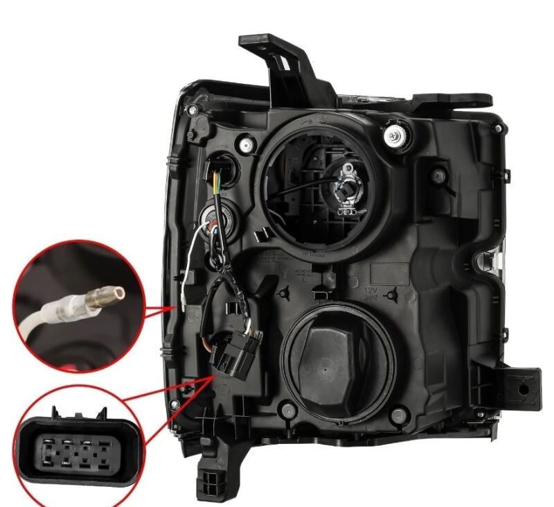 AlphaRex 15-19 Chevy Silverado 2500/3500 LUXX-Series Proj. Headlights Blk w/Actv SeqSig & SBDRL - B2B Diesel & Gas Service