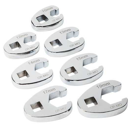 Eastwood 7pc 3/8 Inch Metric Crowsfoot Socket Set 