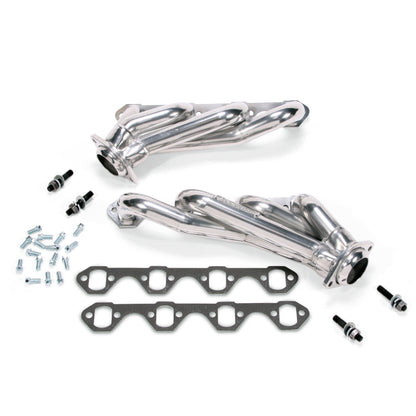 BBK 79-93 Mustang 5.0 Shorty Unequal Length Exhaust Headers - 1-5/8 Silver Ceramic - B2B Diesel & Gas Service