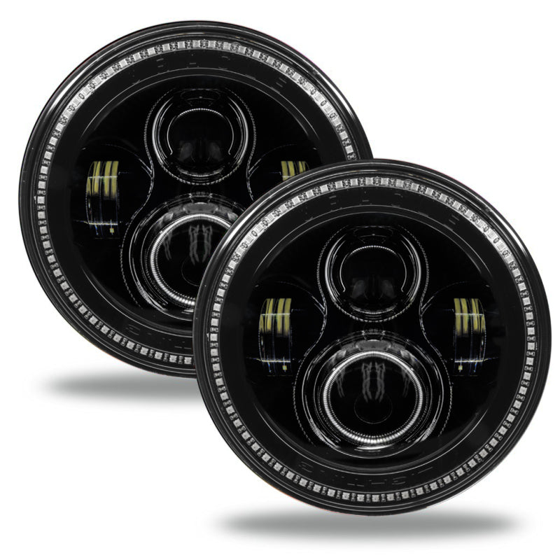 Oracle 7in High Powered LED Headlights - Black Bezel - Dynamic - Dynamic - B2B Diesel & Gas Service