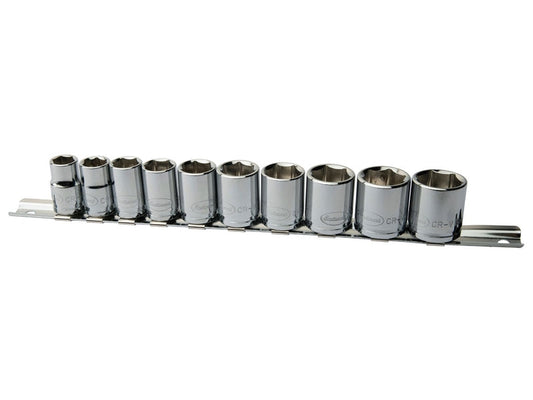 Eastwood 10pc - 3/8 Inch Drive MM Shallow Socket Set 
