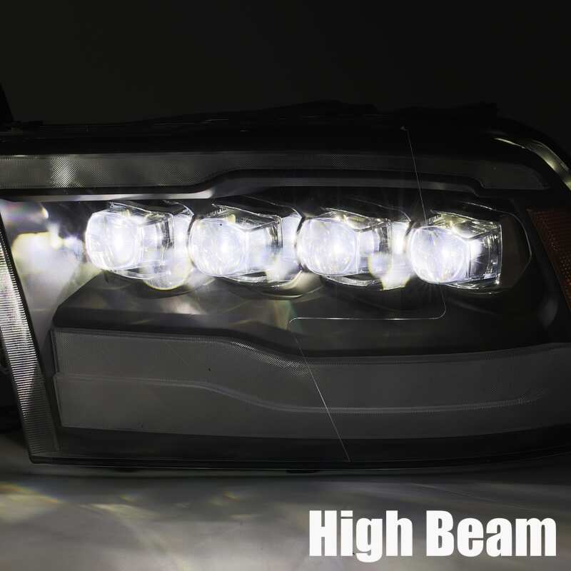 AlphaRex 09-18 Dodge Ram 1500HD NOVA LED Projector Headlights Plank Style Design Chrome w/DRL - B2B Diesel & Gas Service