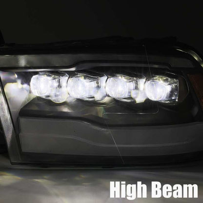 AlphaRex 09-18 Dodge Ram 1500HD NOVA LED Projector Headlights Plank Style Design Chrome w/DRL - B2B Diesel & Gas Service