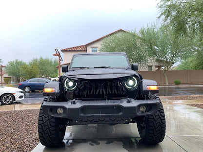 Oracle Jeep Wrangler JL Oculus Bi-LED Projector Headlights- Graphite Metallic - 5500K - B2B Diesel & Gas Service