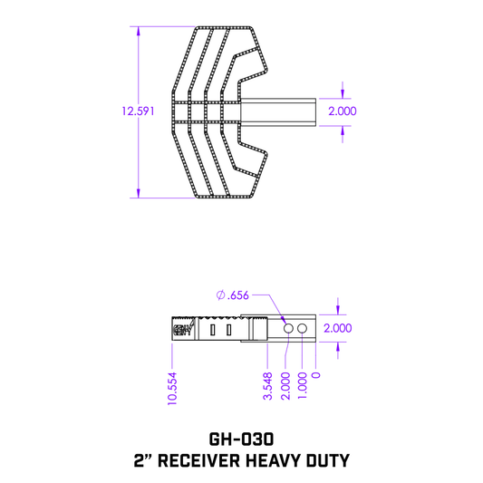 2" Shank Heavy-Duty 500lb Serrated Hitch Step GH-030 - B2B Diesel and Gas Service