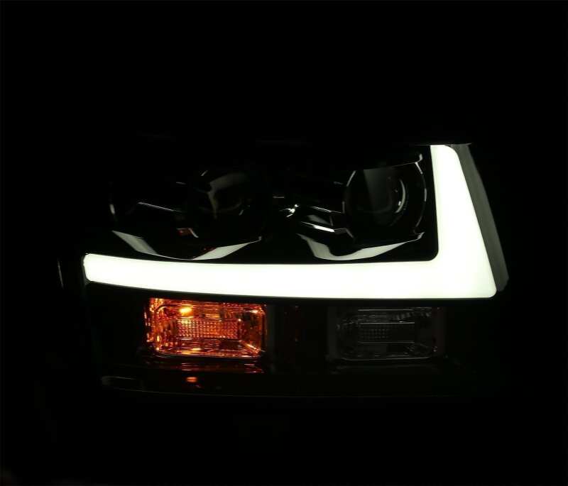 AlphaRex 07-14 Chevrolet Tahoe/Suburban LUXX-Series LED Projector headlights Black w/ DRL/Sequential - B2B Diesel & Gas Service