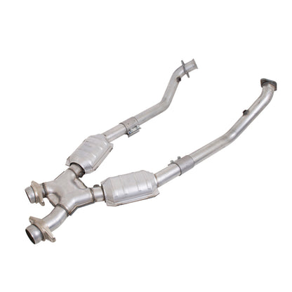 BBK 99-04 Mustang 4.6 GT / Cobra High Flow X Pipe With Catalytic Converters - 2-1/2 - B2B Diesel & Gas Service