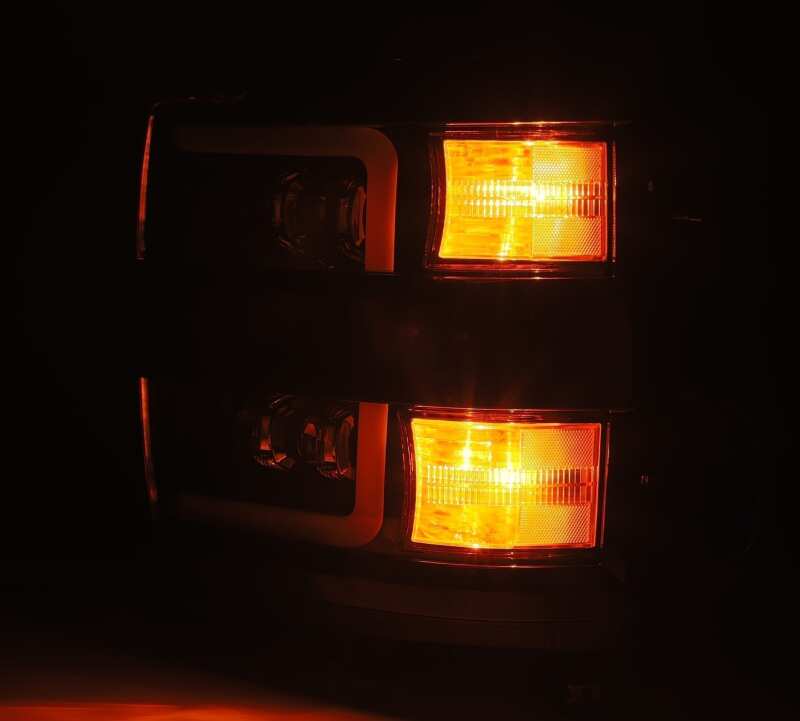AlphaRex 15-18 Chevy 2500HD NOVA LED Proj Headlights Plank Style Chrome w/Activ Light/Seq Signal/DRL - B2B Diesel & Gas Service