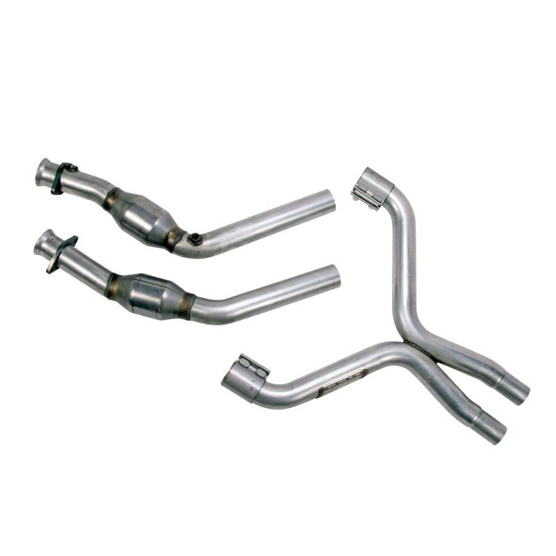 BBK 11-14 Mustang 3.7 V6 High Flow X Pipe With Catalytic Converters - 2-1/2 - B2B Diesel & Gas Service