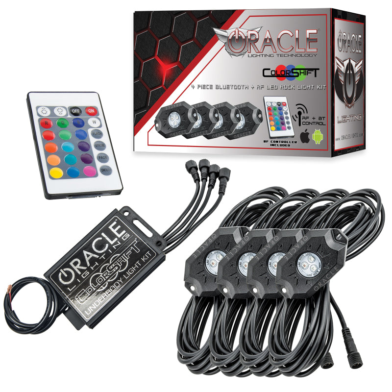 Oracle Bluetooth + RF Underbody Rock Light Kit - 4 PCS - ColorSHIFT - B2B Diesel & Gas Service