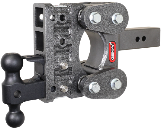 The BOSS TORSION-FLEX 2.5" Shank 5" Drop 1.7K TW 16K Hitch Dual-Ball Pintle Lock GH-1124 - B2B Diesel and Gas Service