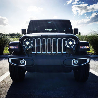 Oracle Jeep Wrangler JL Oculus Bi-LED Projector Headlights- Graphite Metallic - 5500K - B2B Diesel & Gas Service