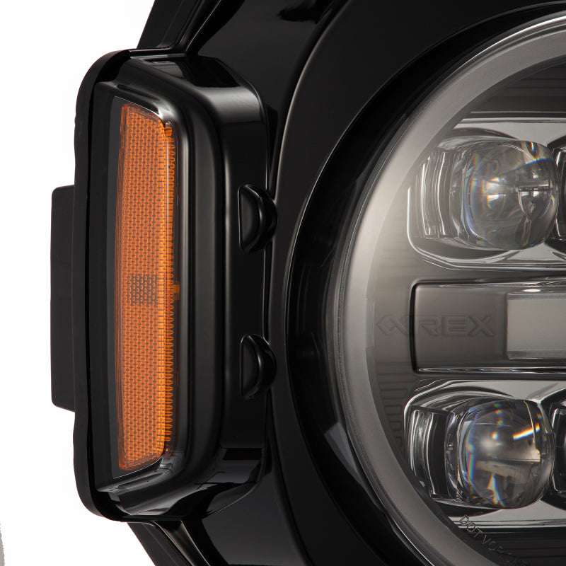 AlphaRex 21-23 Ford Bronco NOVA LED Projector Headlights Black - B2B Diesel & Gas Service