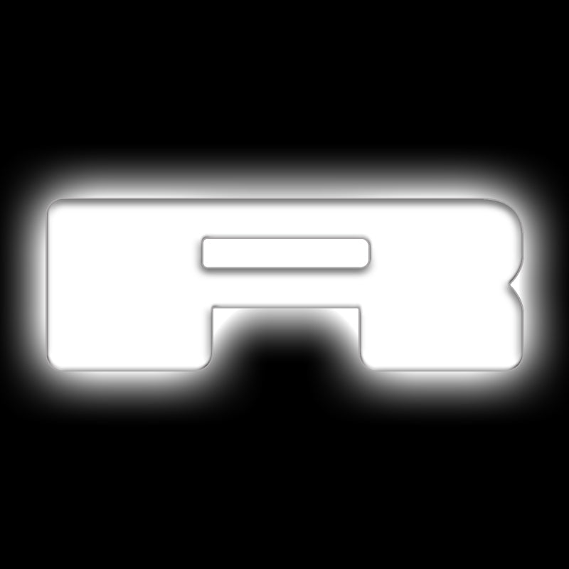 ORACLE Lighting Universal Illuminated LED Letter Badges - Matte Wht Surface Finish - R - B2B Diesel & Gas Service