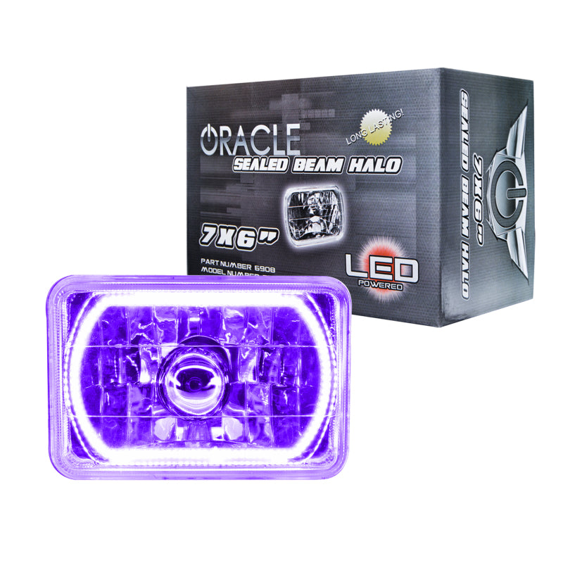 Oracle Pre-Installed Lights 7x6 IN. Sealed Beam - UV/Purple Halo - B2B Diesel & Gas Service