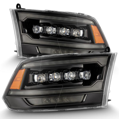 AlphaRex 09-18 Ram 2500 NOVA LED Proj Headlights Plank Style Alpha Blk w/Activ Light/Seq Signal/DRL - B2B Diesel & Gas Service