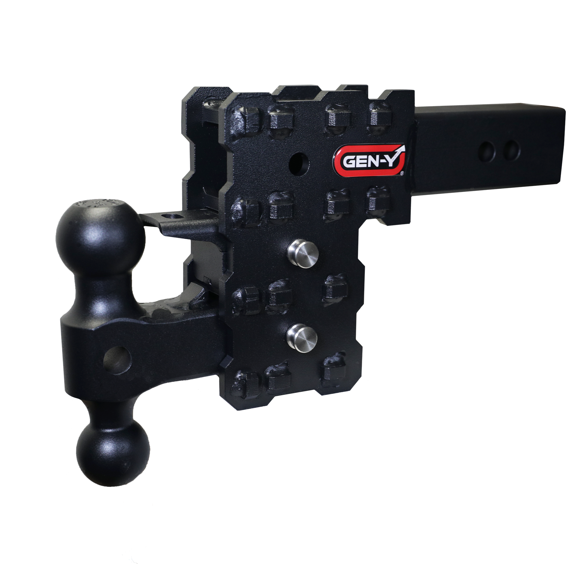 PHANTOM-X 2.5" Solid Shank 5" Drop 1.6K TW 16K Hitch Dual-Ball & Pintle Lock GH-2423X - B2B Diesel and Gas Service