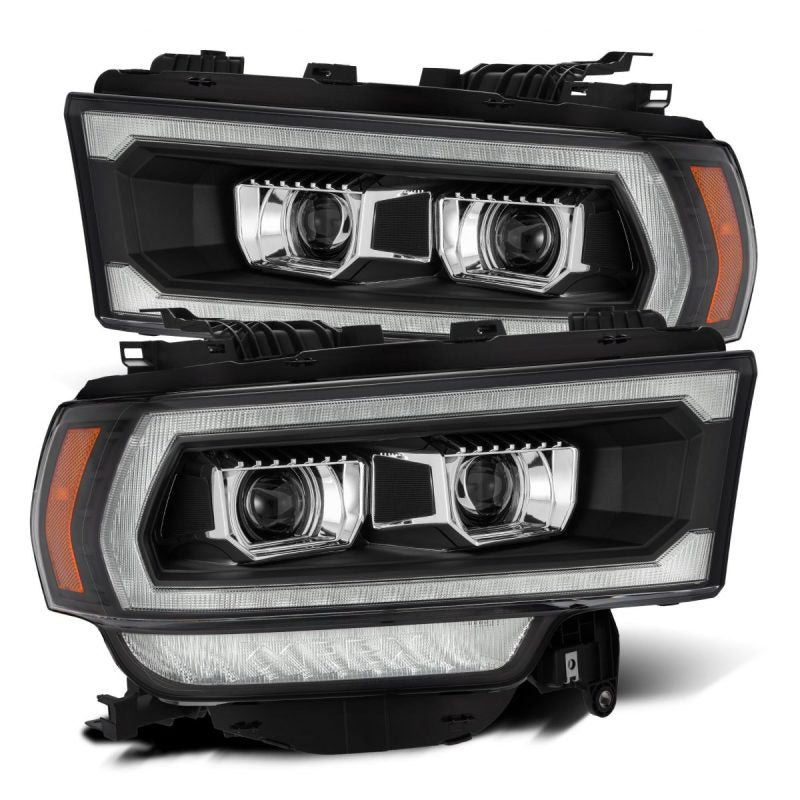 AlphaRex 19-21 Ram 2500 LUXX LED Proj Headlights Plank Style Black w/Activ Light/Seq Signal/DRL - B2B Diesel & Gas Service