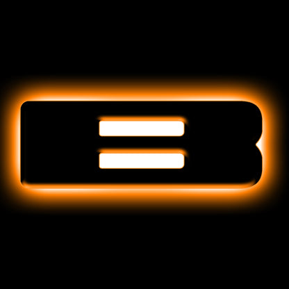 ORACLE Lighting Universal Illuminated LED Letter Badges - Matte Blk Surface Finish - B - B2B Diesel & Gas Service