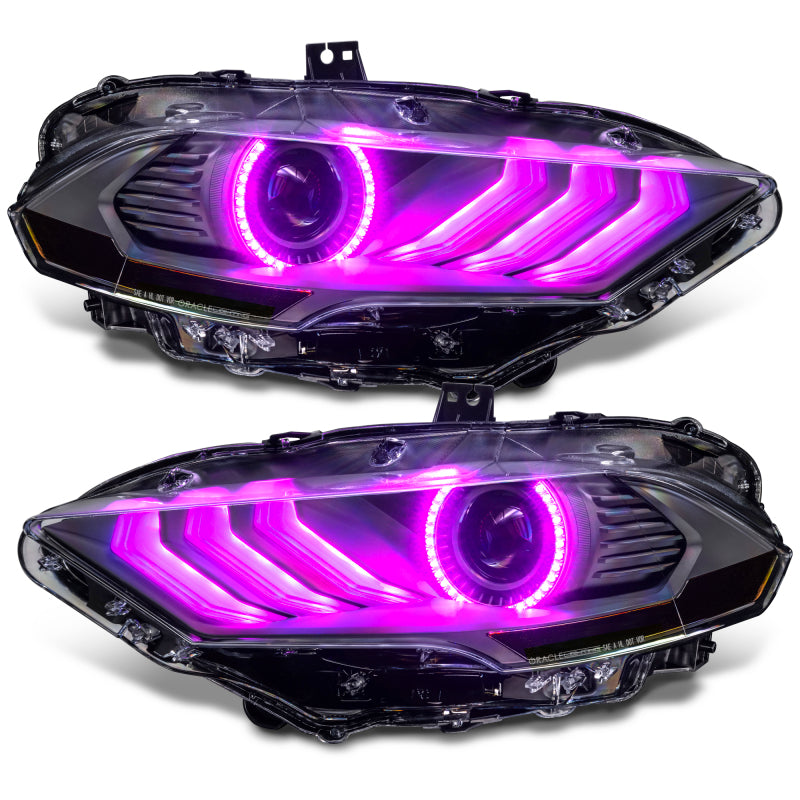 Oracle Lighting 18-23 Ford Mustang Dynamic ColorSHIFT LED Headlights - Black Series - B2B Diesel & Gas Service