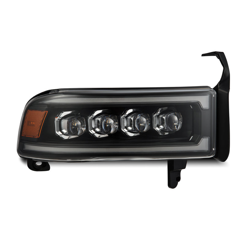 AlphaRex 94-01 RAM 1500 NOVA LED Proj Headlights Blk w/Activ Light/Seq Signal/SB DRL - B2B Diesel & Gas Service