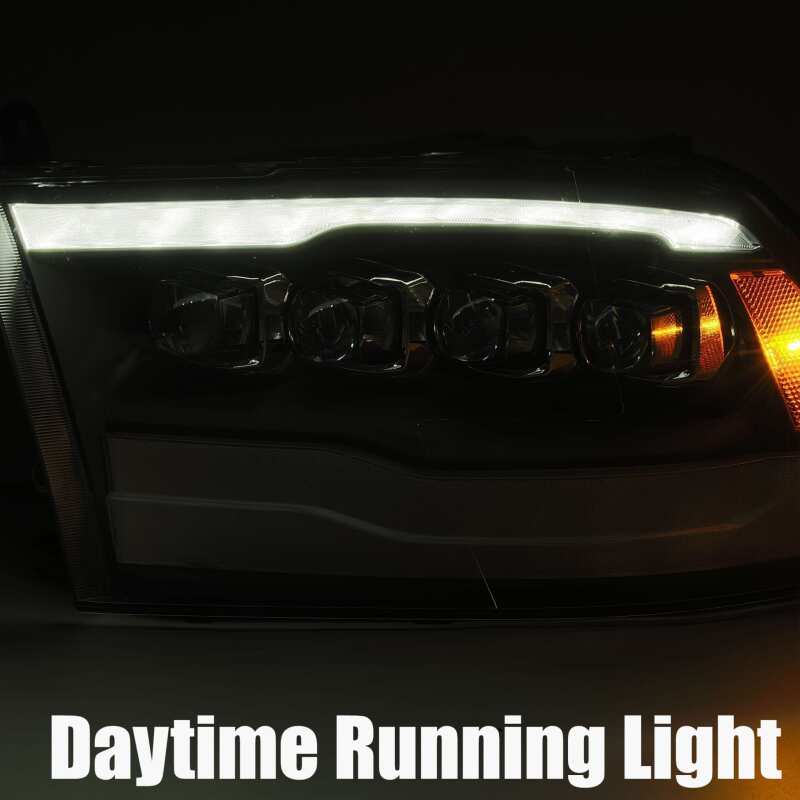 AlphaRex 09-18 Dodge Ram 1500HD NOVA LED Projector Headlights Plank Style Design Alpha Black w/DRL - B2B Diesel & Gas Service