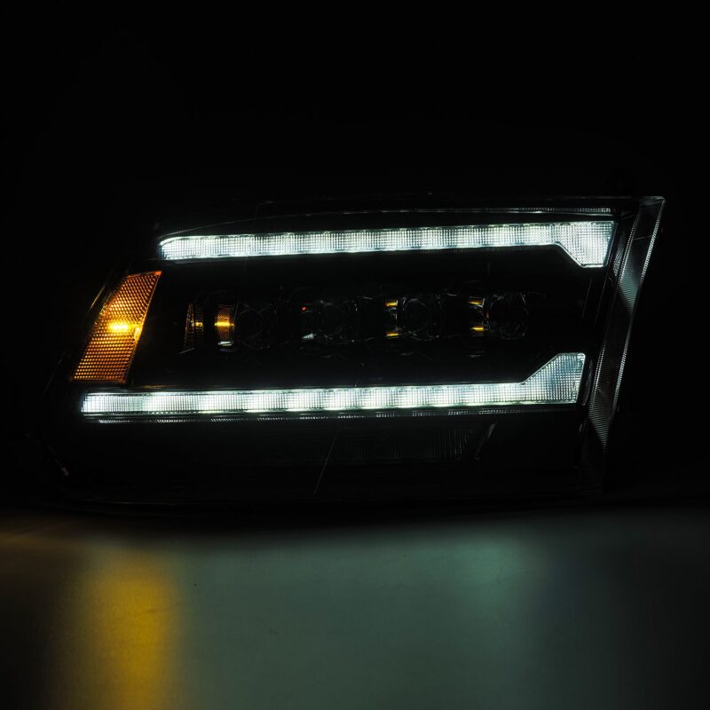 AlphaRex 09-18 Ram 2500 NOVA LED Proj Headlights Plank Style Alpha Blk w/Activ Light/Seq Signal/DRL - B2B Diesel & Gas Service