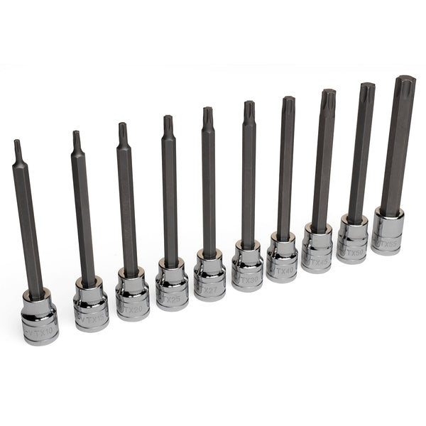 Eastwood 10 Piece 3/8 Inch Drive Long Torx Hex Bit Set 