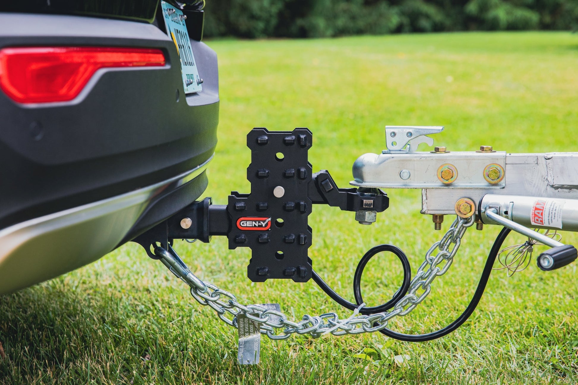 PHANTOM-X 2" Hollow Shank 4.5" Offset Drop .7K TW 7K Hitch & Platinum Ball Mount GH-13154X - B2B Diesel and Gas Service