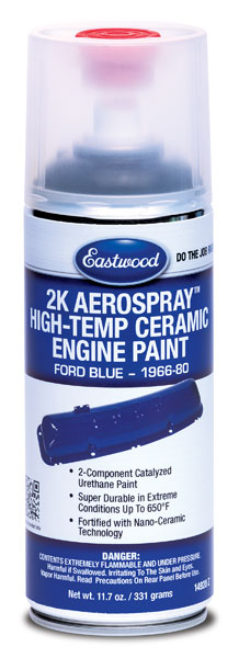 Eastwood 2K AeroSpray High Temp Engine Paint Ford Blue 1966 80 