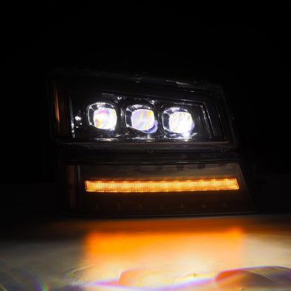 AlphaRex 03-06 Chevy Silverado 1500/2500HD/3500HD/Avalanche Alpha-Black NOVA LED Proj Headlights - B2B Diesel & Gas Service