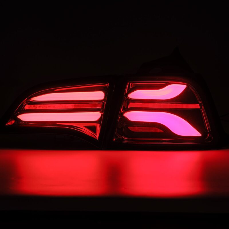 AlphaRex 17-22 Tesla Model 3 PRO-Series LED Tail Lights Jet Black w/Seq Sig - B2B Diesel & Gas Service