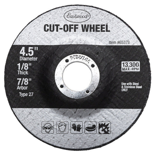 Eastwood 1/8 Inch Depressed Center Cut Off Wheel - 5 Pack 