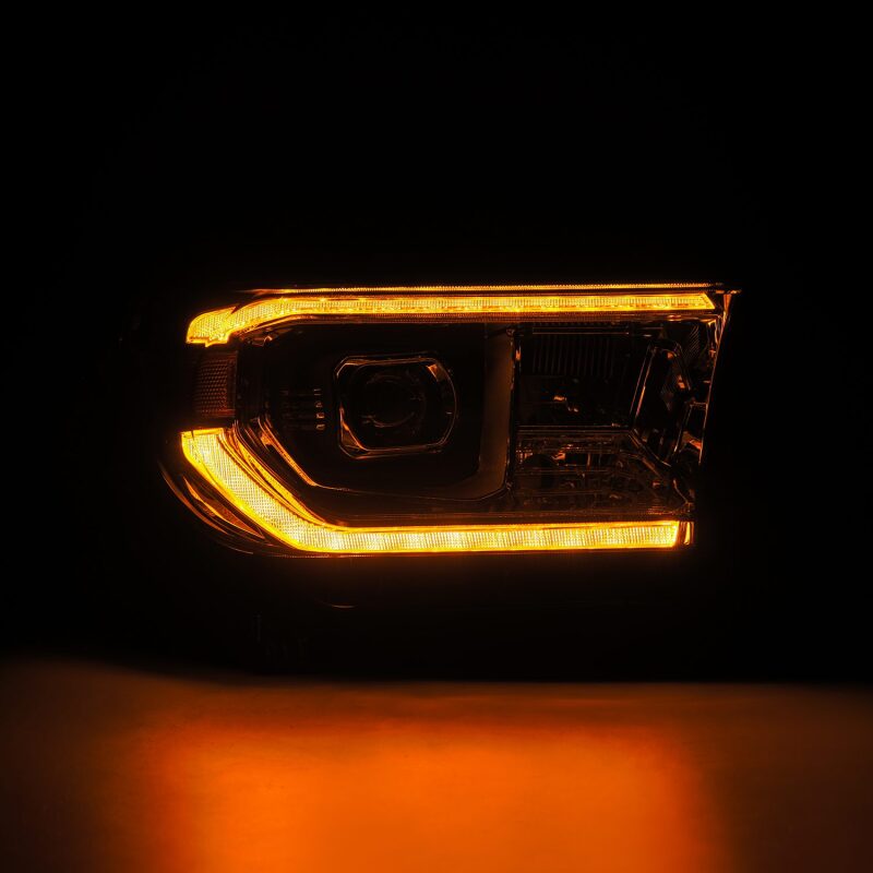 AlphaRex 07-13 Toyota Tundra / 08-17 Sequoia LUXX LED Proj HL Chrome w/Actv Light / Seq. Sig + DRL - B2B Diesel & Gas Service