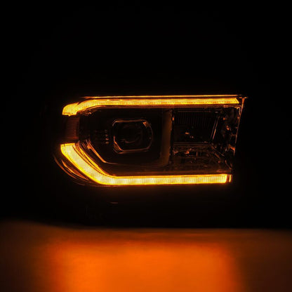 AlphaRex 07-13 Toyota Tundra / 08-17 Sequoia LUXX LED Proj HL Chrome w/Actv Light / Seq. Sig + DRL - B2B Diesel & Gas Service