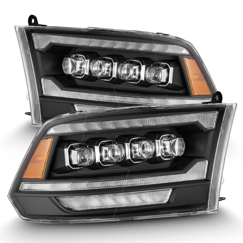 AlphaRex 09-18 Dodge Ram 2500 NOVA LED Proj Headlights Plank Style Design Black w/ Activation Light - B2B Diesel & Gas Service