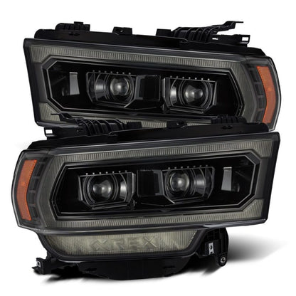 AlphaRex 19-21 Ram 2500 LUXX LED Proj Headlights Plank Style Alpha Blk w/Activ Light/Seq Signal/DRL - B2B Diesel & Gas Service