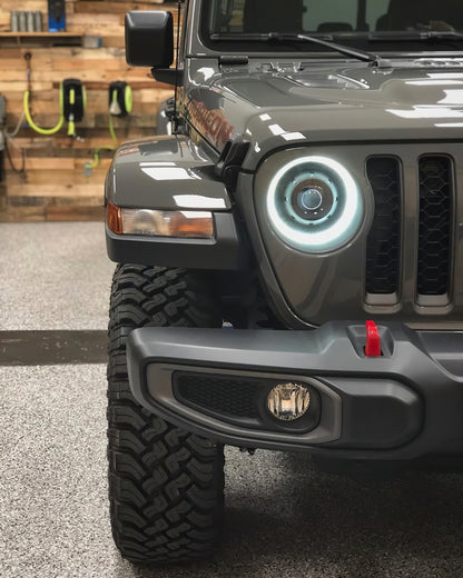 Oracle Jeep Wrangler JL Oculus Bi-LED Projector Headlights- Graphite Metallic - 5500K - B2B Diesel & Gas Service