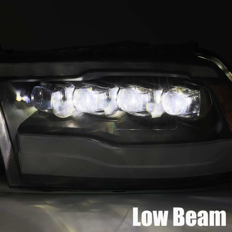 AlphaRex 09-18 Dodge Ram 1500HD NOVA LED Projector Headlights Plank Style Design Alpha Black w/DRL - B2B Diesel & Gas Service