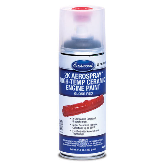 Eastwood 2K AeroSpray High Temp Ceramic Engine Paint Gloss Red 