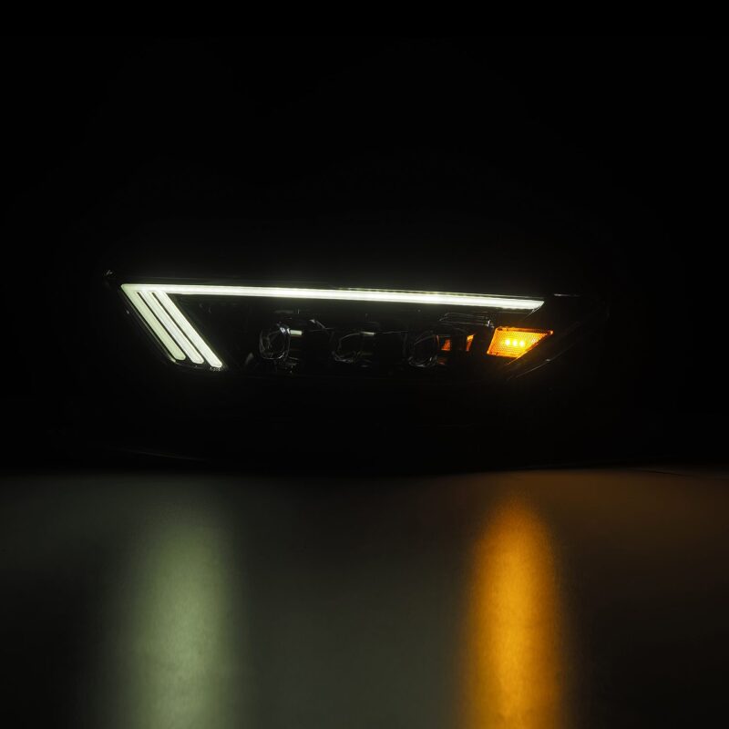 AlphaRex 15-17 Ford Mustang NOVA LED Proj HL Alpha-Black w/Activ Light/Seq. Signal + Switchback DRL - B2B Diesel & Gas Service