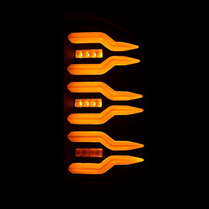 AlphaRex 02-06 Dodge Ram 1500/03-06 Dodge Ram 2500+3500 Luxx-Series LED Tail Lights (Pair) Black - B2B Diesel & Gas Service