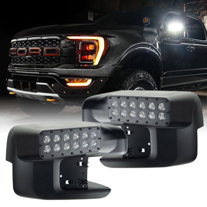 Oracle 21-25 Ford F150 LED Off-Road Side Mirror Ditch Lights - White LED - B2B Diesel & Gas Service